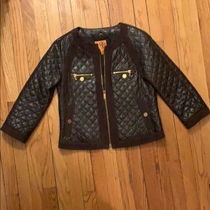 Tory Burch Quilted Leather Jacket
